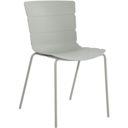 Core Products Bali Set of 2 Light Grey Plastic Kitchen Chair - Wilko - thumbnail 4