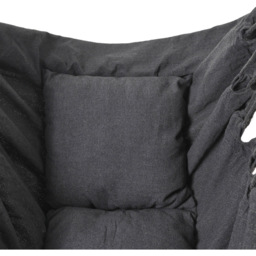 Living and Home Outdoor Dark Grey Hammock with Cushion - Size: 130x102x133cm - Black - Wilko - thumbnail 6