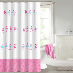Intimates Ballerina Shower Curtain - Pink - Wilko