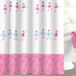 Intimates Ballerina Shower Curtain - Pink - Wilko - thumbnail 4
