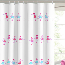 Intimates Ballerina Shower Curtain - Pink - Wilko - thumbnail 3