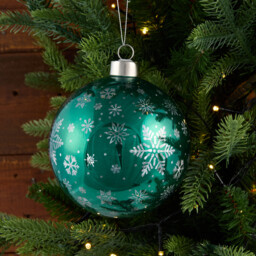 Shiny Snowflake Bauble 12cm - Santa's Chalet - Wilko - thumbnail 4