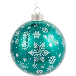 Shiny Snowflake Bauble 12cm - Santa's Chalet - Wilko - thumbnail 3