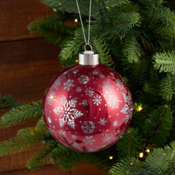 Shiny Snowflake Bauble 12cm - Santa's Chalet - Wilko - thumbnail 6