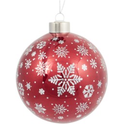 Shiny Snowflake Bauble 12cm - Santa's Chalet - Wilko - thumbnail 5