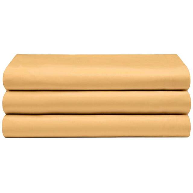 Serene Single Saffron Flat Bed Sheet - Orange - Wilko - image 1