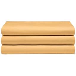 Serene Single Saffron Flat Bed Sheet - Orange - Wilko