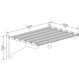 Palram Canopia Aluminium Shelf Kit - Size: 22 x 42.2 x 62.2cm - Green - Wilko - thumbnail 6