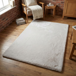 Mink Faux Rabbit Fur Rug 150 x 100cm - Wilko - thumbnail 6