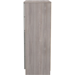 Crowndale Milan 5 Drawer Grey Gloss and Grey Oak Chest of Drawers Ready Assembled - Grey Gloss & Grey Oak - Wilko - thumbnail 4