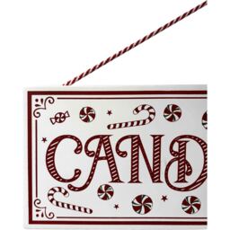 Candy Cane Lane Plaque - Red - Wilko - thumbnail 4