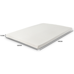 Starlight Beds Small Double Memory Foam Mattress Topper with Elastic Straps 3 inch - White - Wilko - thumbnail 6