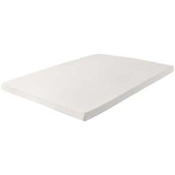 Starlight Beds Small Double Memory Foam Mattress Topper with Elastic Straps 3 inch - White - Wilko