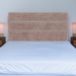Bedmaster Small Double Mink Naples Velvet Milan Lined Headboard - Brown - Wilko