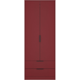 Crowndale Hong Kong 2 Door 2 Drawer Red Matt Tall Wardrobe Ready Assembled - Wilko - thumbnail 3