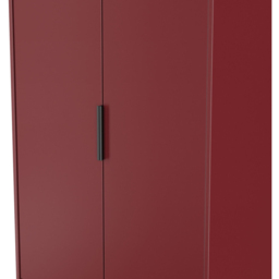 Crowndale Hong Kong 2 Door 2 Drawer Red Matt Tall Wardrobe Ready Assembled - Wilko - thumbnail 6