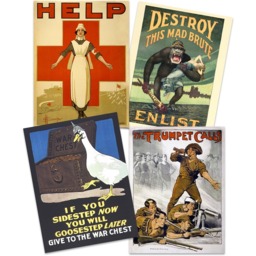 Artery8 World War 1 US UK Allies Military Recruitment Wall Art Print 30 x 41cm 8 Pack - Size: 40.5 x 30.5 x 0.3cm - Multi - Wilko - thumbnail 5