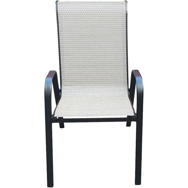Rio Highback Stacking Chair Beige - Wilko - image 1