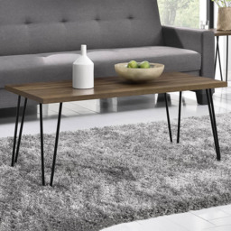 Dorel Owen Walnut Retro Coffee Table - Size: 45 x 105 x 49cm - Wilko