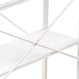 Living and Home 2 Shelf White L-Shaped Office Desk with Storage Bag - Size: 75 x 136 x 77cm - Cream - Wilko - thumbnail 5