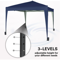 Blue Pop Up Outdoor Gazebo 3 x 3m - MCC - Wilko - thumbnail 6