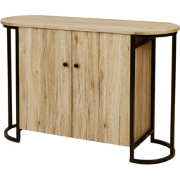 Marseille 2 Door Wood Effect Sideboard - Size: 80 x 120 x 40cm - Brown - Wilko - thumbnail 5