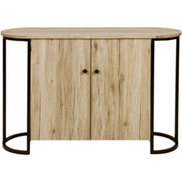 Marseille 2 Door Wood Effect Sideboard - Size: 80 x 120 x 40cm - Brown - Wilko - thumbnail 2