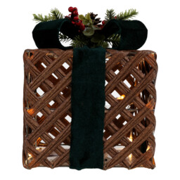 Royal Emerald Green LED Velvet Presents Set of 3 - Size: 25 x 25 x 25cm - Wilko - thumbnail 6