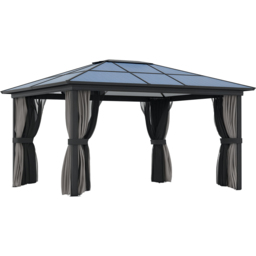 Outsunny 4.2 x 3.6m Black Aluminium Frame Hardtop Gazebo - Size: 4 x 4m - Wilko - thumbnail 3