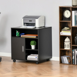 Portland 4 Shelf Storage Unit - Size: 60 x 50 x 65.5cm - Black - Wilko - thumbnail 4