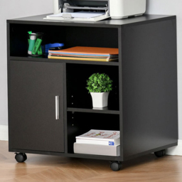 Portland 4 Shelf Storage Unit - Size: 60 x 50 x 65.5cm - Black - Wilko - thumbnail 1