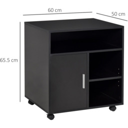 Portland 4 Shelf Storage Unit - Size: 60 x 50 x 65.5cm - Black - Wilko - thumbnail 7