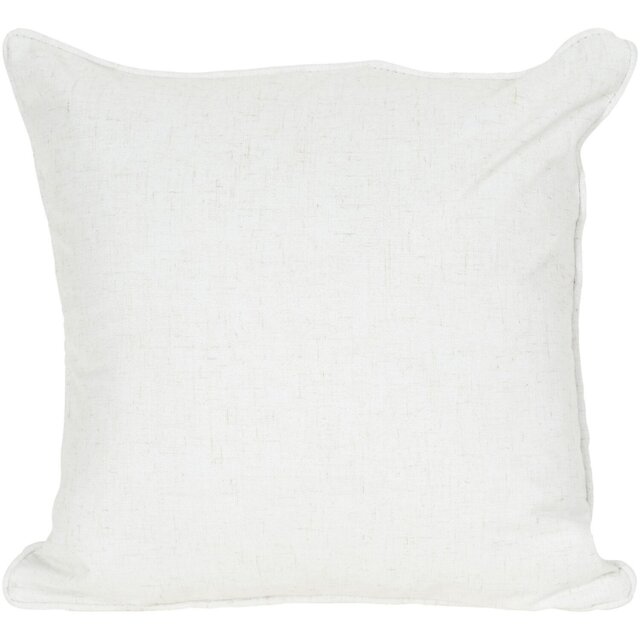 Divante Verona Linen Look Cushion - White - Wilko - image 1