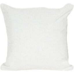 Divante Verona Linen Look Cushion - White - Wilko - thumbnail 1