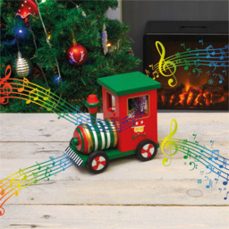 St Helens Multicolour Wooden Train Music Box - Size: 16 x 10 x 15cm - Wilko - thumbnail 3