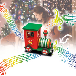 St Helens Multicolour Wooden Train Music Box - Size: 16 x 10 x 15cm - Wilko - thumbnail 4