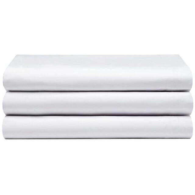 Serene Super King White Flat Bed Sheet - Wilko - image 1