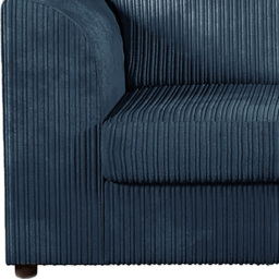 Luxor Single Seater Navy Blue Jumbo Cord Armchair - Wilko - thumbnail 4