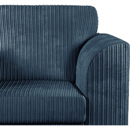 Luxor Single Seater Navy Blue Jumbo Cord Armchair - Wilko - thumbnail 5