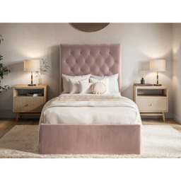 Flair Milan Single Pink Velvet Ottoman Bed - Wilko - thumbnail 7