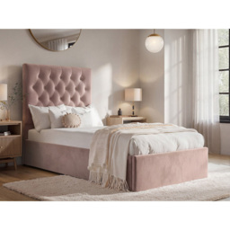 Flair Milan Single Pink Velvet Ottoman Bed - Wilko - thumbnail 6