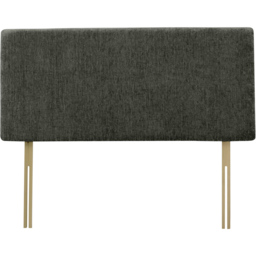 Bedmaster Valencia Double Charcoal Chenille Plain Headboard - Grey - Wilko - thumbnail 3