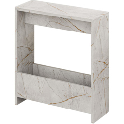 Decortie Simpi Single Shelf Gold Marble Effect Modern Side Table - Size: 60 x 55 x 20cm - Grey - Wilko - thumbnail 3