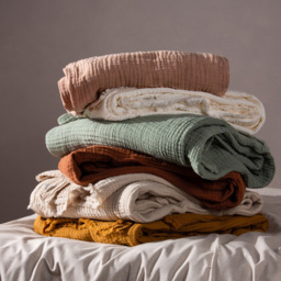 Yard Lark Cumin Muslin Cotton Throw 130 x 180cm - Size: 180 x 130cm - Brown - Yard Living - Wilko - thumbnail 7