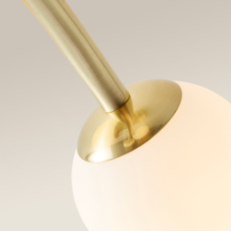 ValueLights Jas Gold 4 Way Opal White Frosted Glass Globe Shade LED Ceiling Light - Size: 20 x 22 x 48cm - Wilko - thumbnail 5