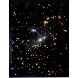 Artery8 NASA James Space Telescope Deep Field Stars Galaxies Image Framed Wall Art Print 30 x 41cm - Size: 43.3 x 33.3 x 1.5cm - Black - Wilko - thumbnail 1