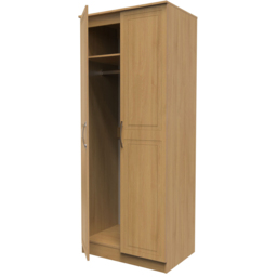 Crowndale Dorset 2 Door Modern Oak Wardrobe Ready Assembled - Wood - Wilko - thumbnail 5