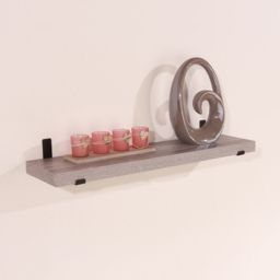 Core Products Jackson Grey Oak Effect Chunky Shelf with Sit On Brackets 60cm - Size: 20 x 60 x 3.8cm - Wilko - thumbnail 4