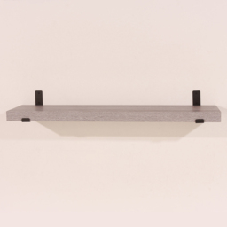 Core Products Jackson Grey Oak Effect Chunky Shelf with Sit On Brackets 60cm - Size: 20 x 60 x 3.8cm - Wilko - thumbnail 3