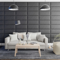Aspire EasyMount Charcoal Saxon Twill Upholstered Wall Mounted Headboard Panels 4 Pack - Grey - Aspire Beds - Wilko - thumbnail 4